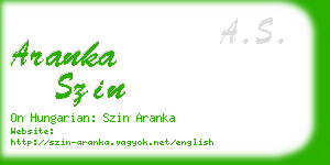 aranka szin business card